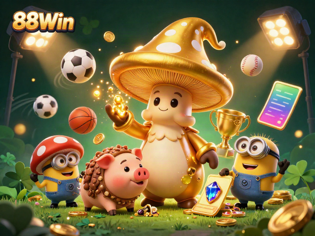 Engage with winning strategies at 88Win in an exciting casino scene filled with magical elements.