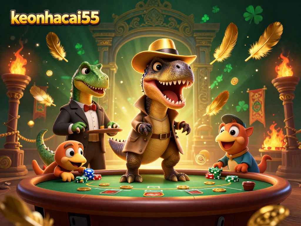 Experience the thrilling keonhacai55 blackjack scene with exceptional casino characters and details.