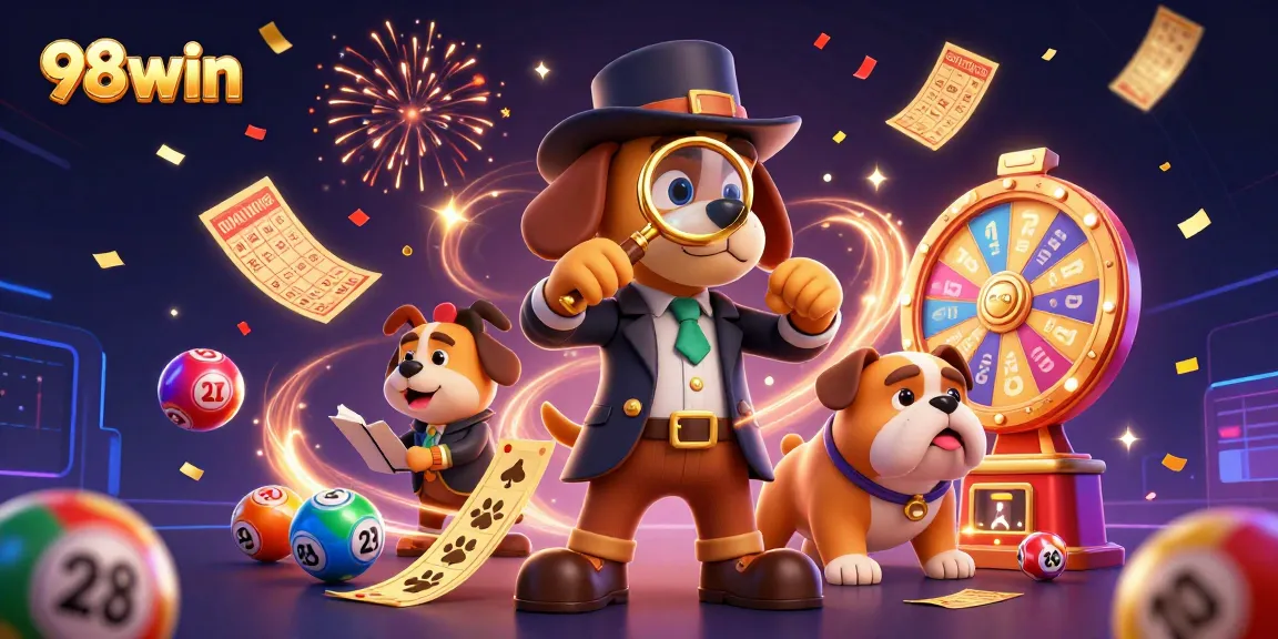 Discover dynamic games and bonuses at 98win through vibrant casino elements and characters.