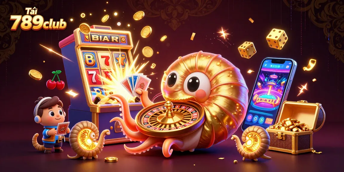 Tải 789club and enjoy thrilling jackpots with an ancient nautilus and vibrant casino elements.